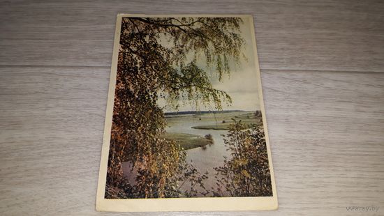 Пушкинский заповедник. Река Сороть 1956 Шагин Правда виды природа реки России
