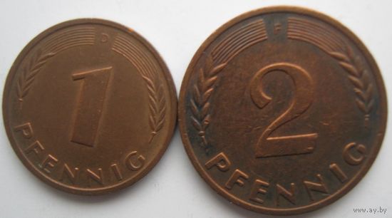 Монеты ФРГ 1970,1986 года.-2 шт.