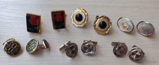 Запонки СССР советские винтажные Лот
