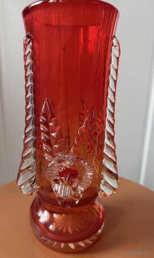 Ваза  Роза авт.Бердников.В.И. Первомайский стекольный з-д