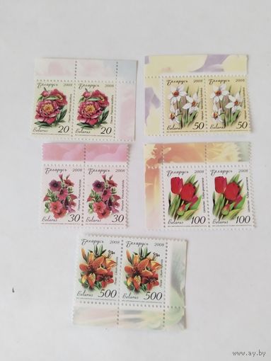 Беларусь 2008   5 сц.по 2 м (10 м)  цветы