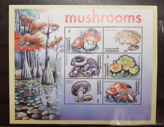 Доминика. Флора. Грибы. Блок 6 марок (202)