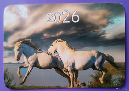 Лошади. Календарик, глянец, 2026. Траско