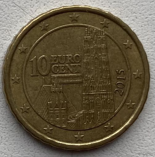 Австрия 10 евроцентов 2015 г.