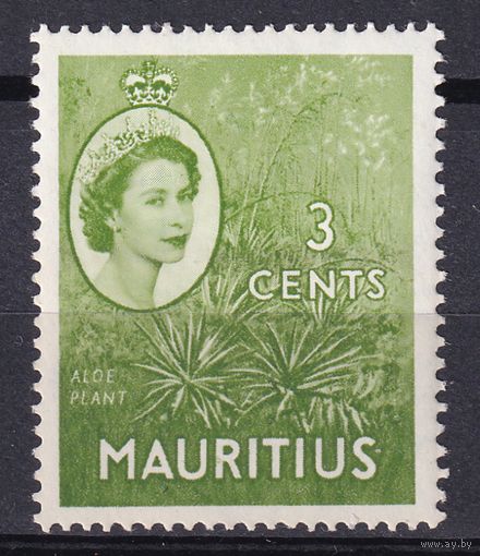 120.BrKSe. Великобритания. Колонии. Маврикий. Елизавета II. Местные мотивы. 3C. 1954 г. Mi.#244. MNH.
