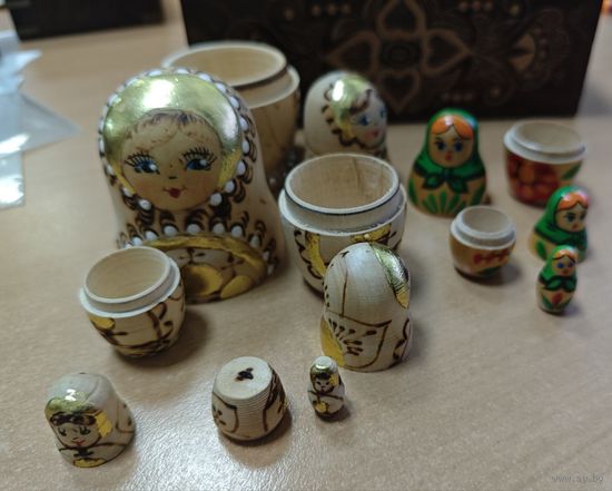 Матрешки, деревянные. 2шт. Комплектные