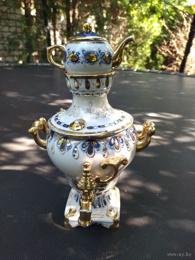 Самовар сувенирный Гжель.  Распродажа!