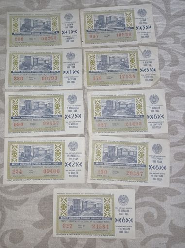 Лотерея 1980 г.  БССР. Лотерейный билет 1980 г.