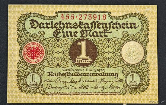 1920 год Германия 1 марка