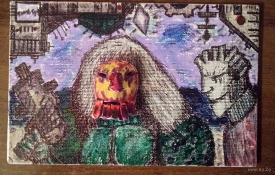 Картина объемная уникальная холст 15\10см