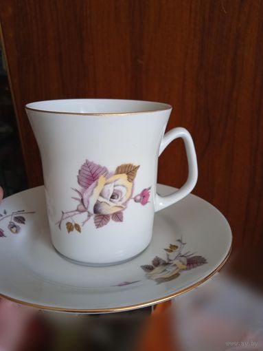 Чайная пара Винтаж Wloclawek Porcelana