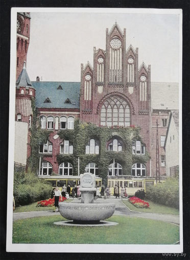 ГДР. Восточная Германия. Виды городов. Архитектура. История. 1955 год. Чистая #0124-V1P62
