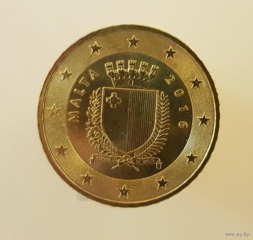 Мальта 50 евроцентов 2016 UNC из ролла