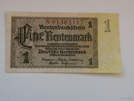Германия 1 рейхсмарки 1937 2