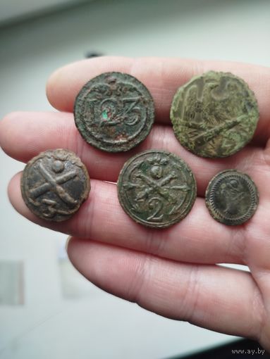 Не частые пуговицы ,Франция,1812 с рубля