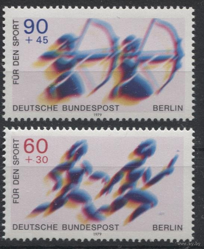 Германия. Западный Берлин. 1979 год. Спорт. Бег. Стрельба из лука. **