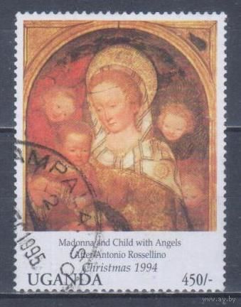 [1174] Уганда 1994. Культура.Искусство.Живопись. Гашеная марка.