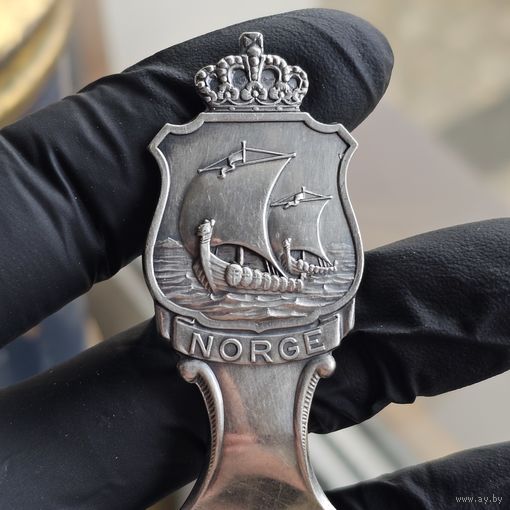 Старт с 1 Рубля !!! Ложка Норвегия Викинги Корабль  !!!