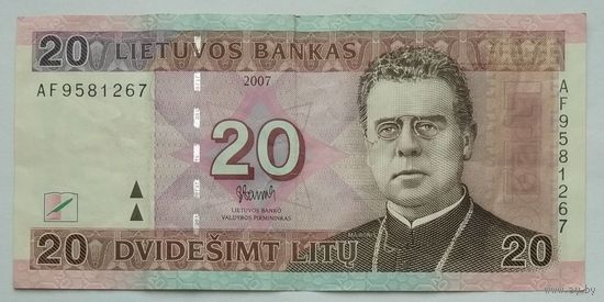 Литва 20 лит 2007 г.