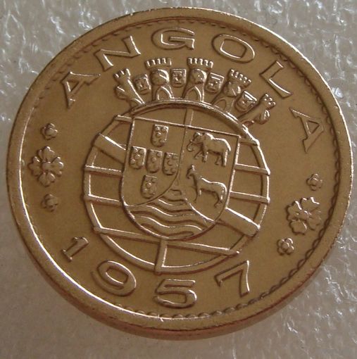 Ангола. 50 сентаво 1957 год  KM#75  Тираж: 8.873.000 шт