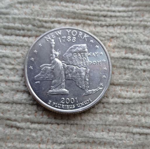 Werty71 США 1 квотер 25 центов 2001  Нью Йорк