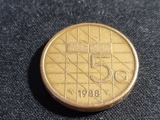 Нидерланды 5 гульденов 1988