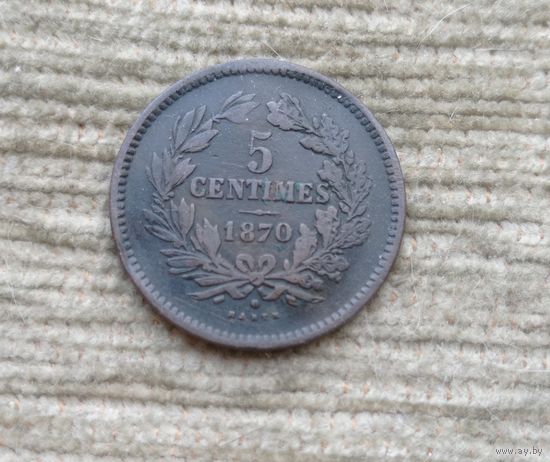 Werty71 Люксембург 5 сантимов 1870