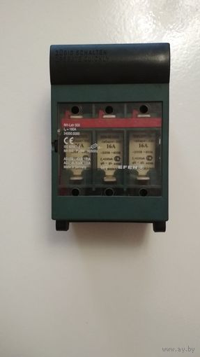 Разъединитель-предохранителей 3-фазный, 160А. NH - Latr 000 Efen 34050-0000.