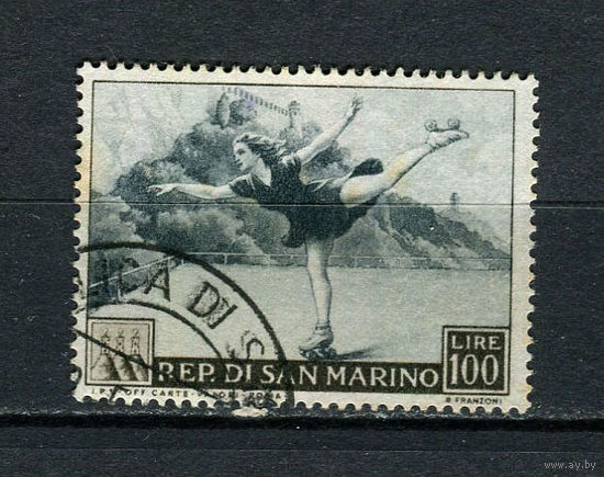 Сан-Марино - 1953 - Спорт 100L - [Mi. 500] - полная серия - 1 марка. Гашеная.  (Лот 25CB)