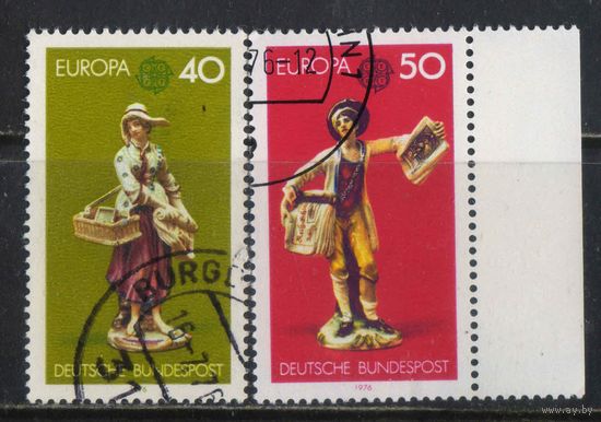 Германия ФРГ 1976 Вып Европа Изделия Людвигсбургской фарфоровой мануфактуры Полная #890-1