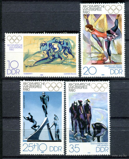 ГДР - 1980г. - Зимние Олимпийские игры - полная серия, MNH [Mi 2478-2481] - 4 марки
