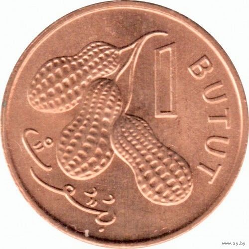 Гамбия 1 бутут 1974 UNC
