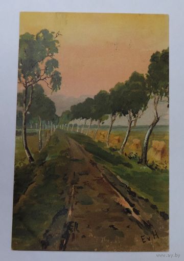 Открытка 1908г. "Дорога".