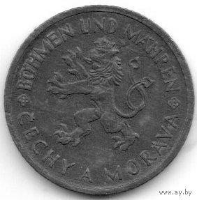 1 крона 1942 г. Богемия и Моравия. Третий Рейх.