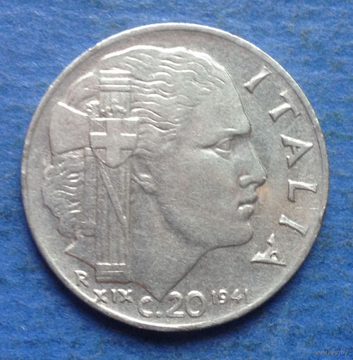 Италия 20 чентезимо 1941 магнитная