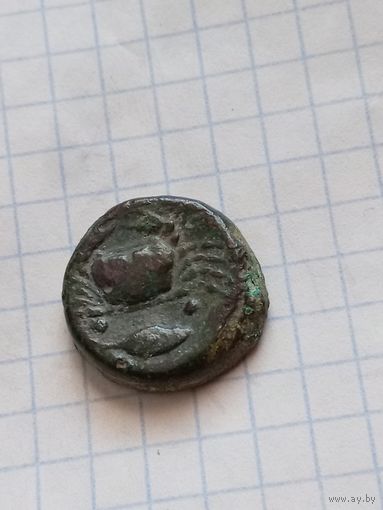 Гексас 425-410 годов до нашей эры. Древнегреческая колония на территории современной Сицилии. Акрагас (Агридженто). Оригинал!!!
