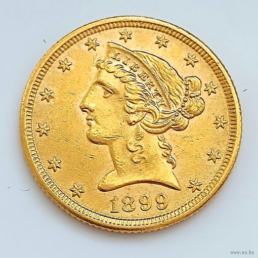 5 долларов США 1899г.