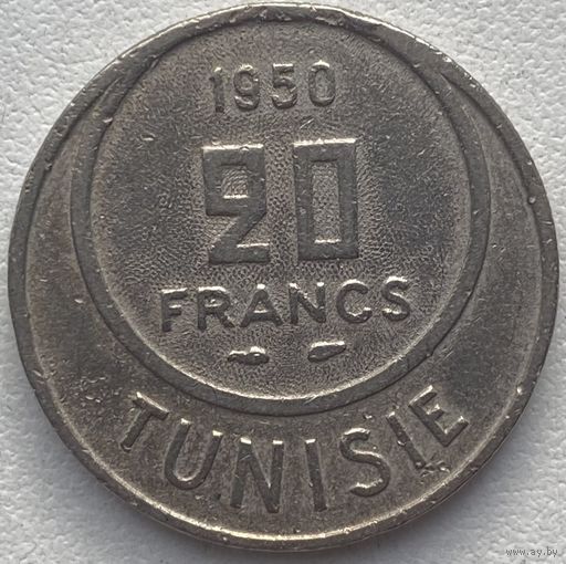 Тунис 20 франков 1950 г.