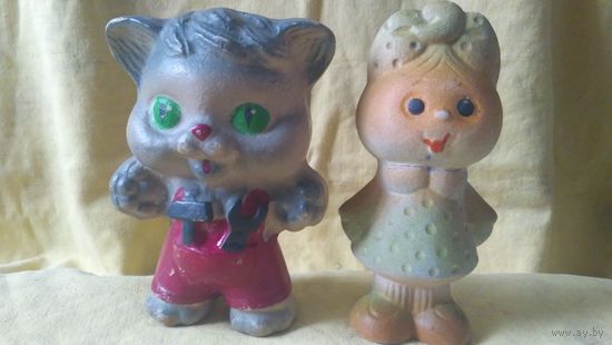 Игрушки из старой резины. 2 шт.. СССР.