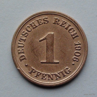 Германия 1 пфенниг, 1906 Е