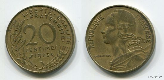 Франция. 20 сантимов (1973)
