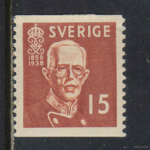Швеция 1938 80 летие Густава V Стандарт #251А**