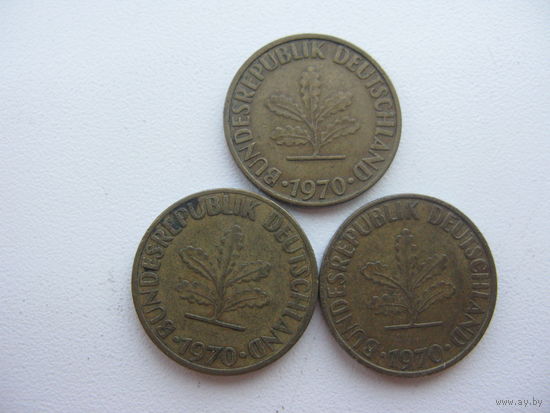 ФРГ 10 пфенниг 1970   F. G. J.