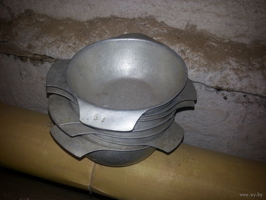 Тарелки алюминиевые глубокие ЕМК 0,8л СССР 7 штук одним лотом