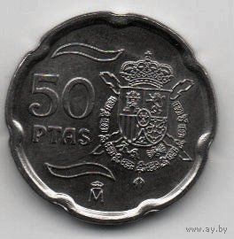 КОРОЛЕВСТВО ИСПАНИЯ  50 ПЕСЕТ 2000. UNC. Король Хуан Карлос I Бурбон. РЕДКАЯ
