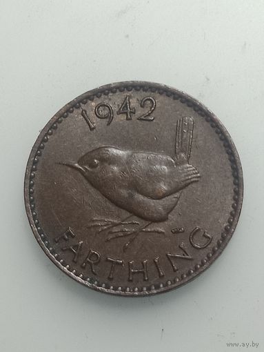 Великобритания фартинг  1942 года .