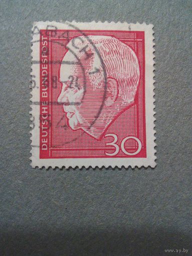 ФРГ. Г.Любке. 1967г. гашеная