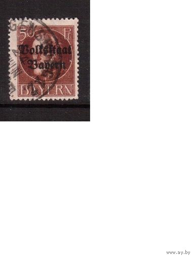 Германия(Бавария)-1919,(Мих.161А)   гаш. , надп., Король Людвиг III ,(кат.= 3,2 е)(1)