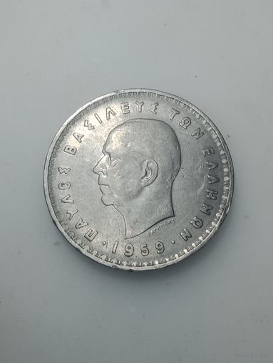 Греция 10 драхм 1959  года .