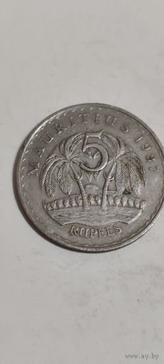 Маврикий 5 рупеес 1987
